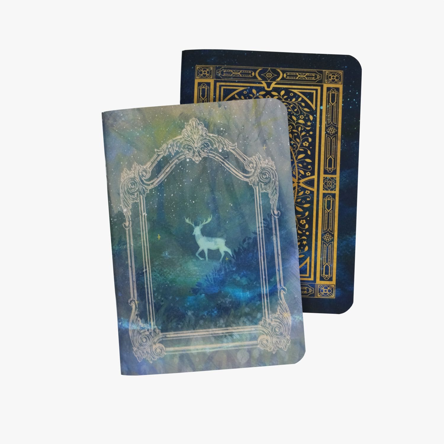 Zestaw 2 małych zeszytów w kropki 12x17 cm (B6) - Book of Wonders & Forest Spirit, 120 gsm