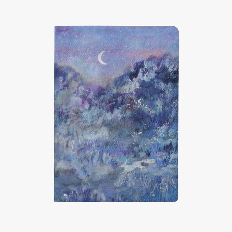 Night Meadow — notatnik otabind w kropki (A5), miękka oprawa, 120 gsm
