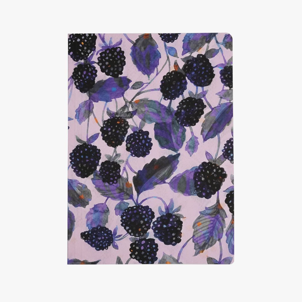 Blackberry Bliss — notatnik otabind w kropki (A5), miękka oprawa, 120 gsm